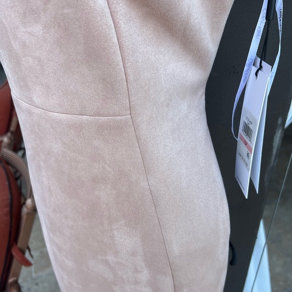 CALVIN KLEIN Petite Faux-Suede Sheath Dress 10P - Picture 14 of 16